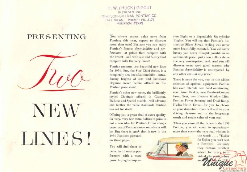 1954 Pontiac Brochure Page 9